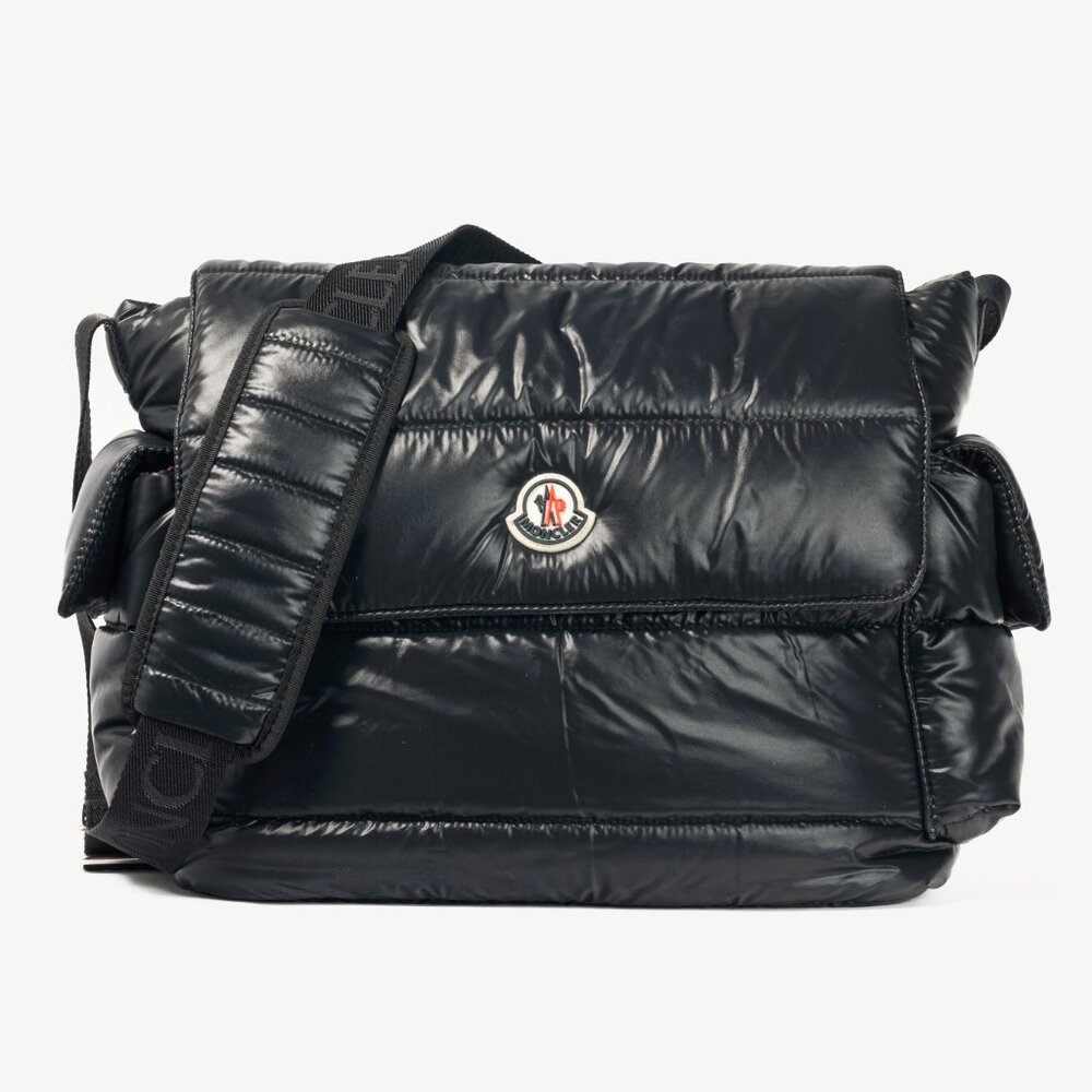 Moncler Mommy Black Quilted-Nylon "Tote" Bag